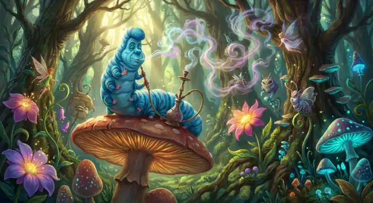 The hookah smoking caterpillar unpacking alice in featured
