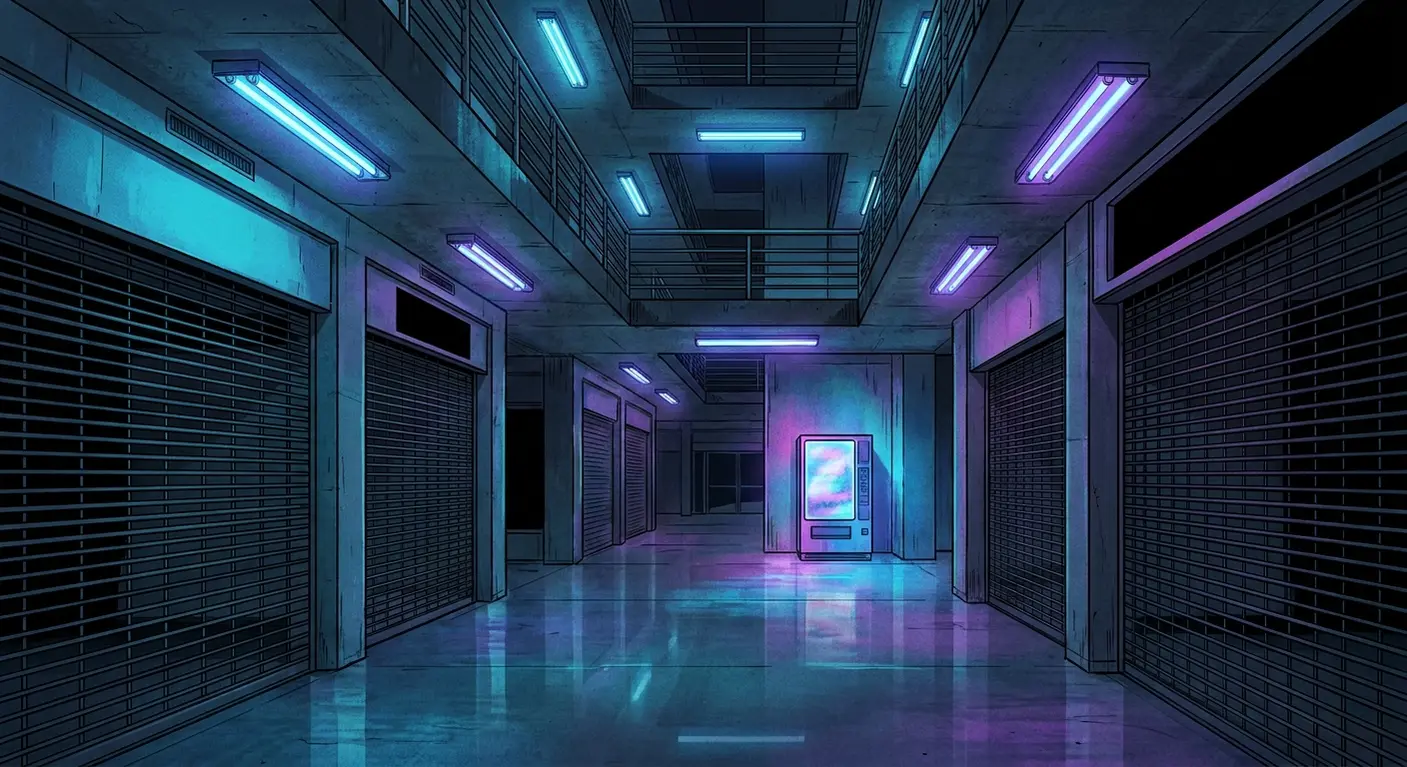 Sixty years of commerce, and sometimes the hallways just hold their breath.