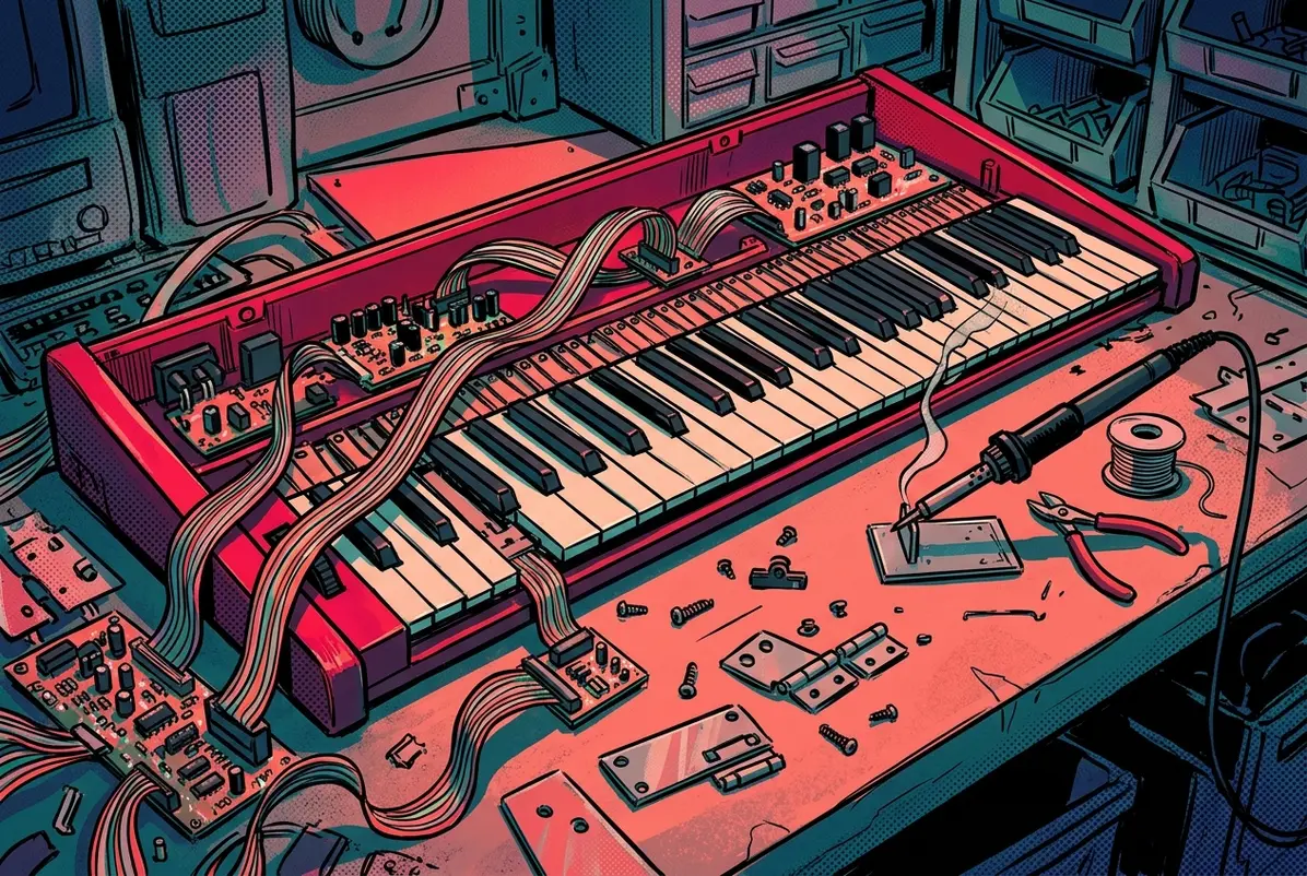 Arturia's Mechanical Gamble: Engineering the PolyBrute 12's "Full Touch" Keybed 3 The kind of teardown that voids warranties and sparks ideas.
