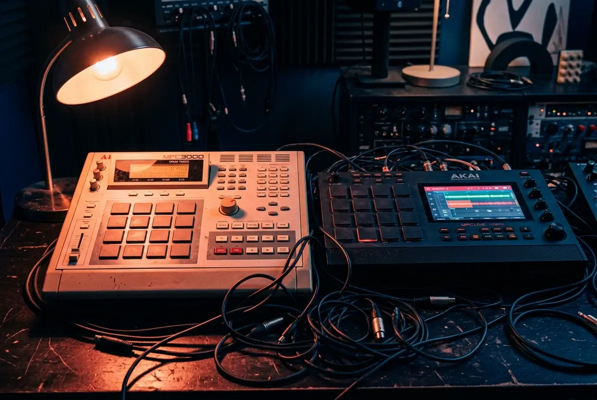Akai's MPC 3 OS and the Taming of the Wild West Workflow 2 Two generations of the same argument, separated by three decades of firmware.