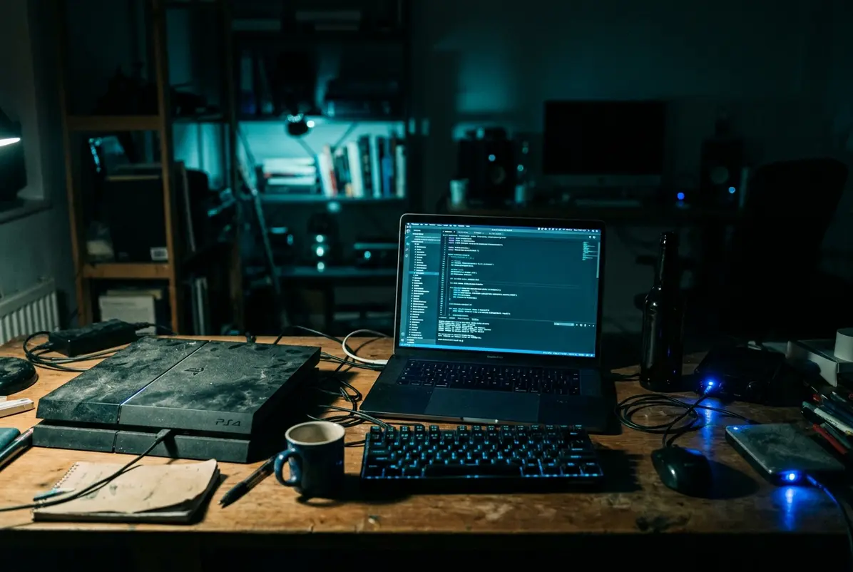 Two generations of hardware, one game caught between them.