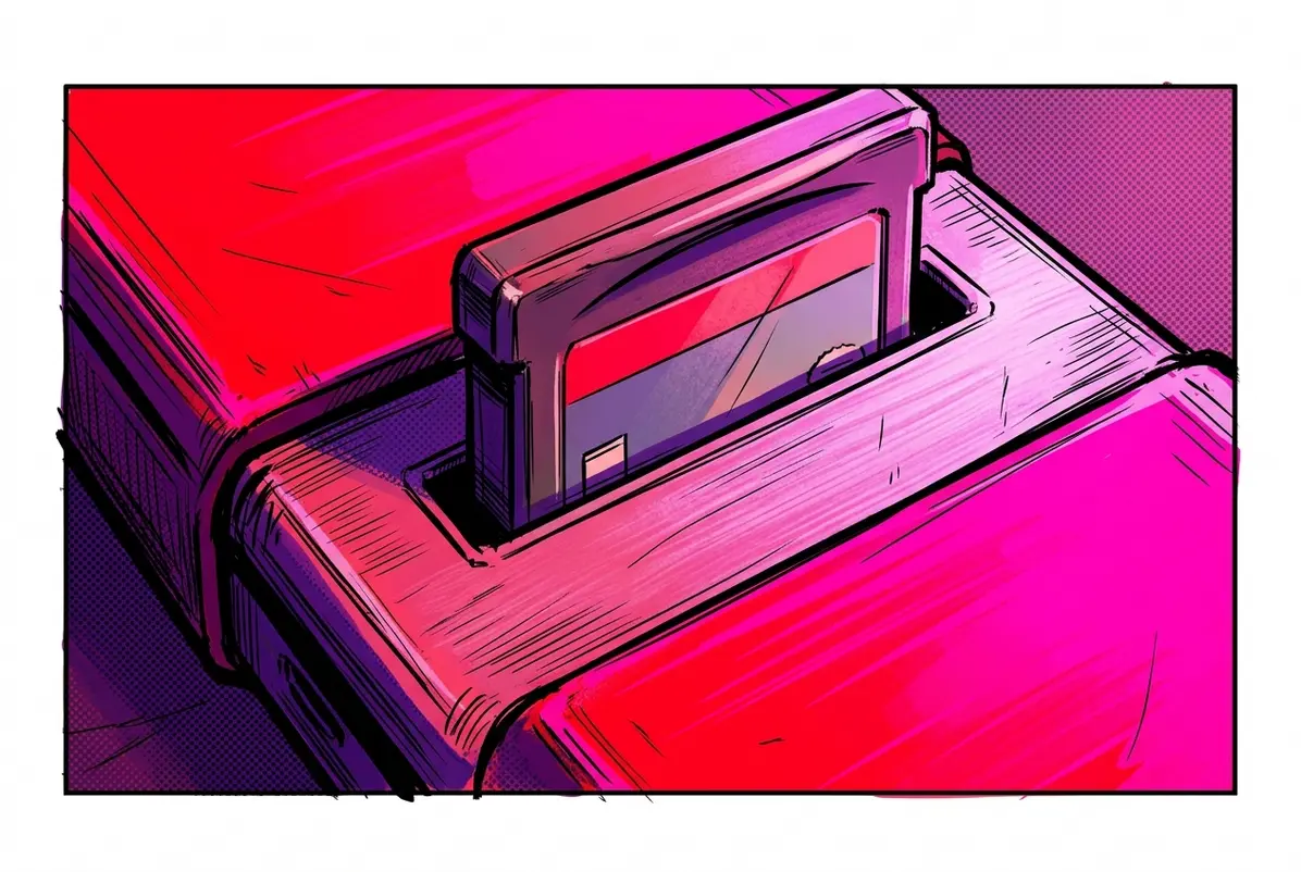 Analogue's Gold Pocket Shifts the Pitch From Accuracy to Scarcity 1 Illustration of a game cartridge inserted into a handheld console