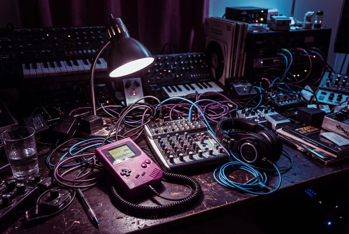 Boston Bitdown's Sponsors Complicate Chiptune's DIY Story 2 The studio setup has barely changed since 2000