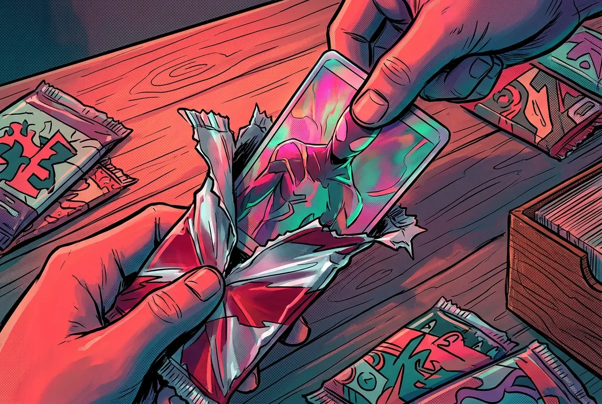 The Empty Shelf Is Not Proof of a Plan 1 A foil chase card catches light seconds after leaving its wrapper