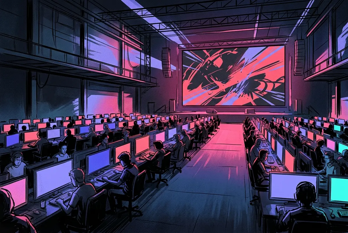 What Is the Demoscene, and Why Countries Keep Listing It as Heritage 2 A demoparty floor, where every screen doubles as a jury booth