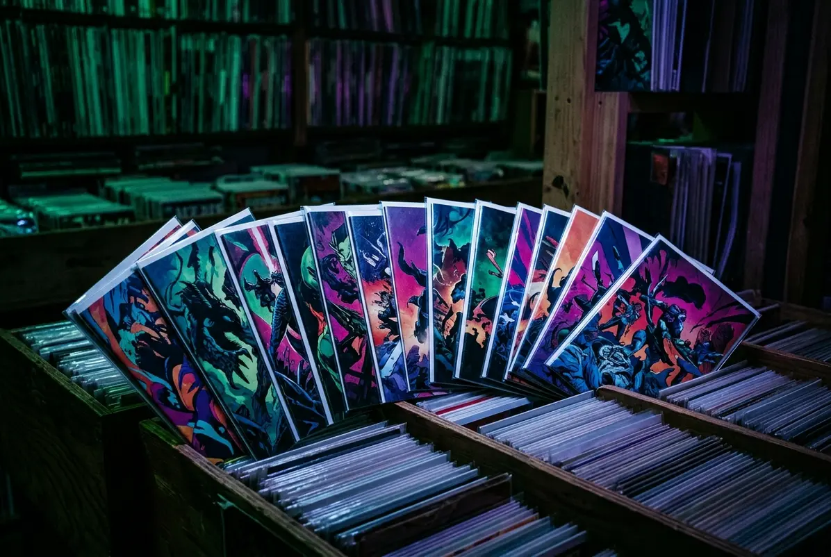 What Is a Variant Cover in Comics? 2 A dozen versions of one issue, fanned out for the same reader to choose from